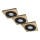 SET 3x Inbouwverlichting TOBBY 1xG9/20W/230V 11,5x11,5 cm eiken/zwart