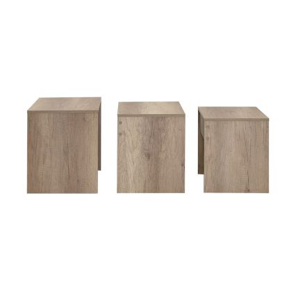 SET 3x Koffie Tafel bruin