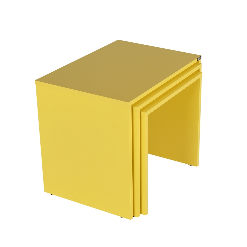 SET 3x Koffie Tafel geel