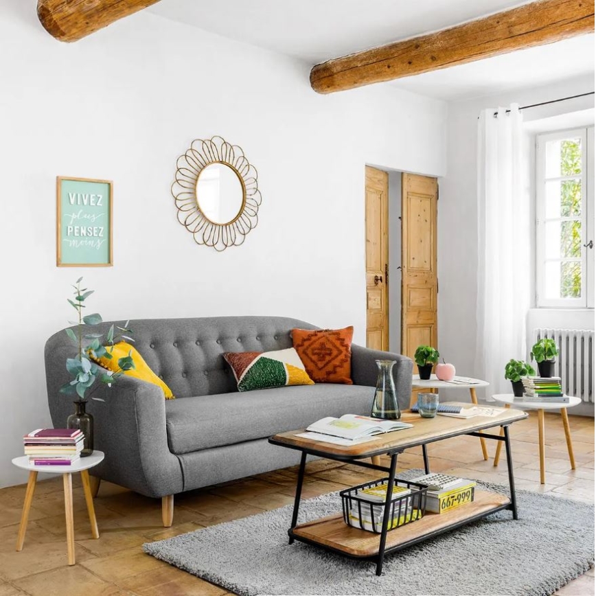 SET 3x Koffie Tafel MILEO wit