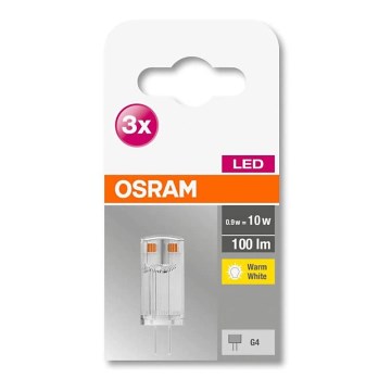 SET 3x LED Gloeilamp G4/0,9W/12V 2700K - Osram