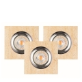 SET 3x LED Inbouwspot VITAR 1xGU10/5W/230V CRI 90 zandsteen