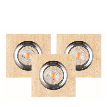 SET 3x LED Inbouwspot VITAR 1xGU10/5W/230V CRI 90 zandsteen