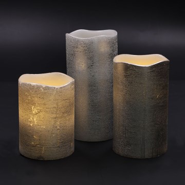 SET 3x LED-kaarsen LED/3xAAA warm wit