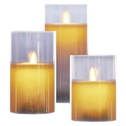 Set 3x LED-kaarsen LED/6xAA