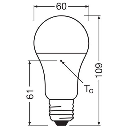 SET 3x LED Lamp A60 E27/10W/230V 2700K