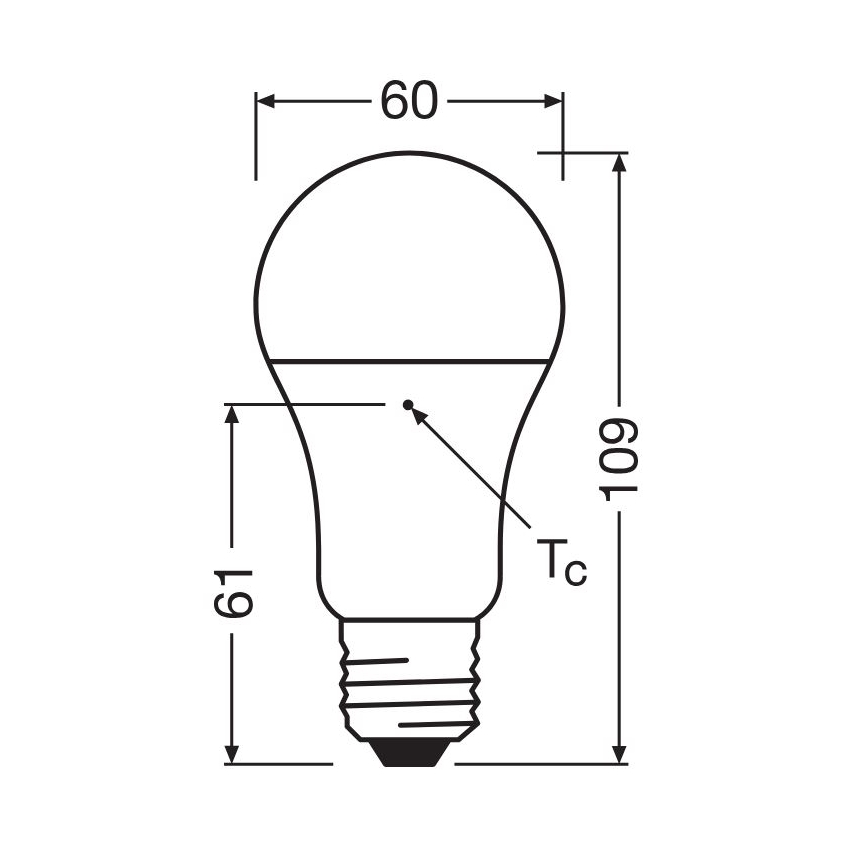 SET 3x LED Lamp A60 E27/10W/230V 2700K