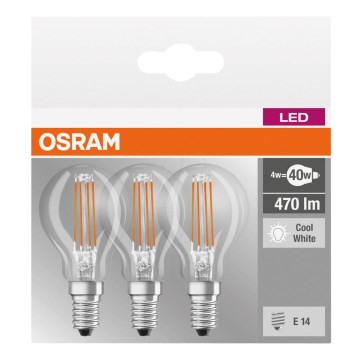 SET 3x LED Lamp BASE P40 E14/4W/230V 4000K – Osram