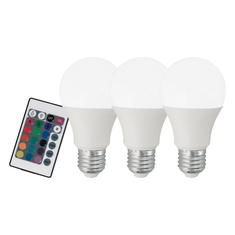 SET 3x LED Lamp dimbaar E27/7,5W/230V - Eglo 10681