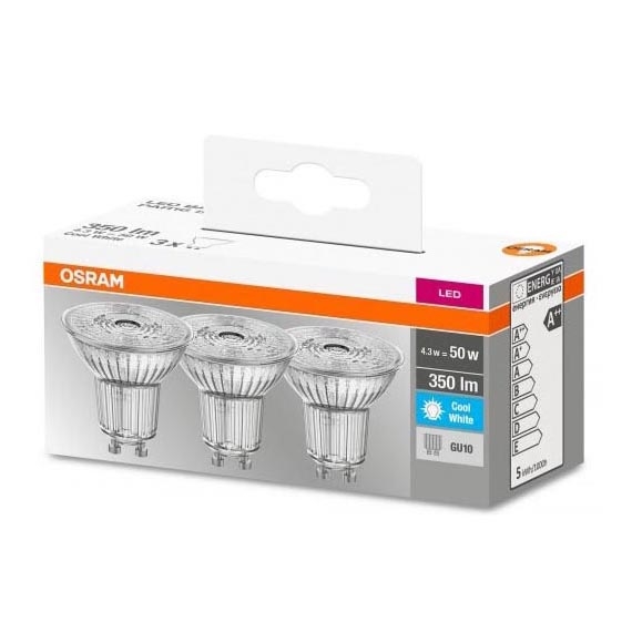 SET 3x LED Lamp GU10/3,6W/230V 4000K - Osram