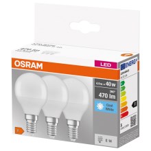 SET 3x LED Lamp P40 E14/5W/230V 4000K - Osram