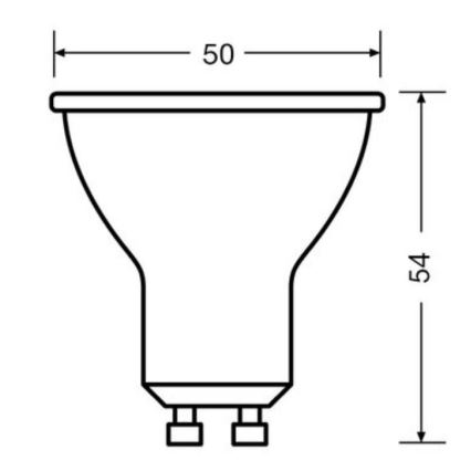 SET 3x LED Lamp PAR16 GU10/4,5W/230V 2700K - Osram