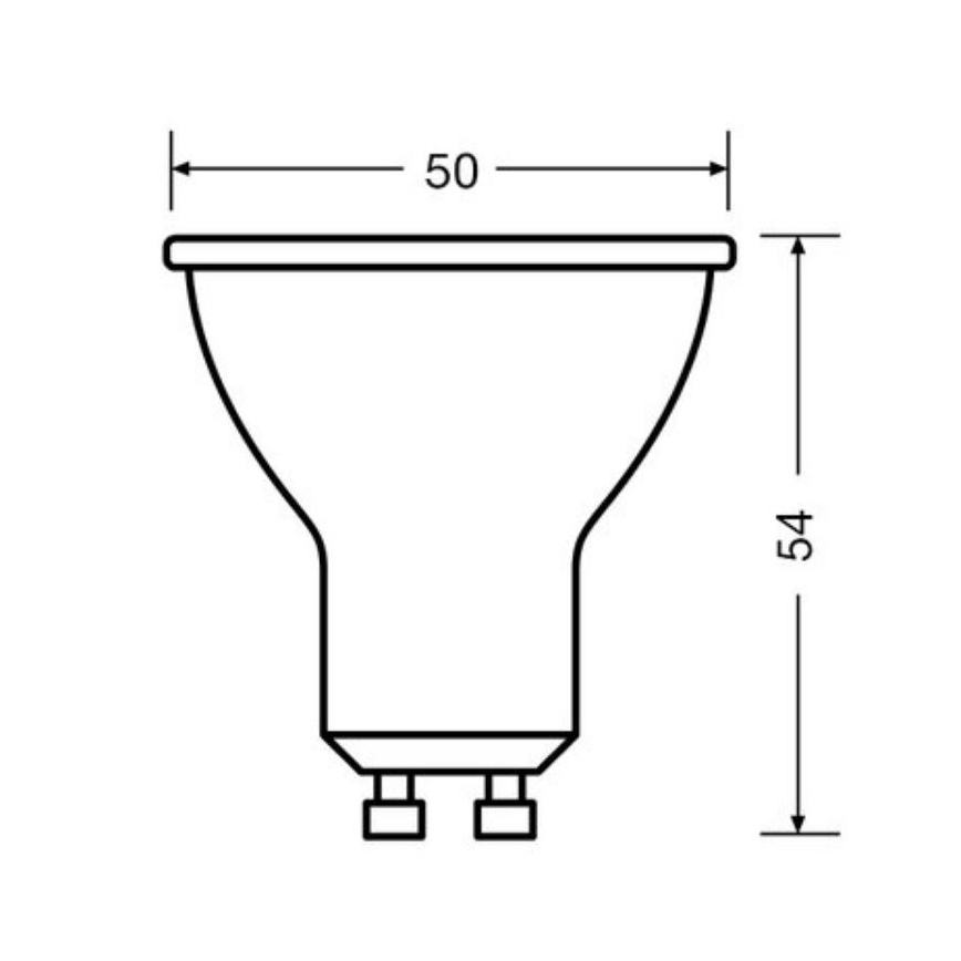 SET 3x LED Lamp PAR16 GU10/4,5W/230V 2700K - Osram