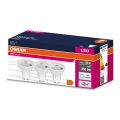 SET 3x LED Lamp PAR16 GU10/4,5W/230V 6500K 120° - Osram