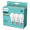 SET 3x LED Lamp Philips A67 E27/13W/230V 2700K