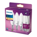 SET 3x LED Lamp Philips B35 E14/5.5W/230V 2700K