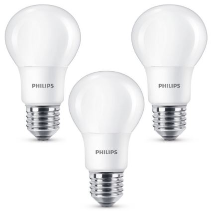 SET 3x LED Lamp Philips E27/8W/230V 2700K