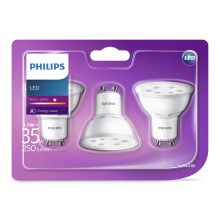 SET 3x LED Lamp Philips GU10/3,5W/230V 2700K