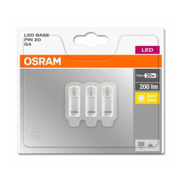 SET 3x LED Lamp PIN G4/1,8W/12V 2700K - Osram