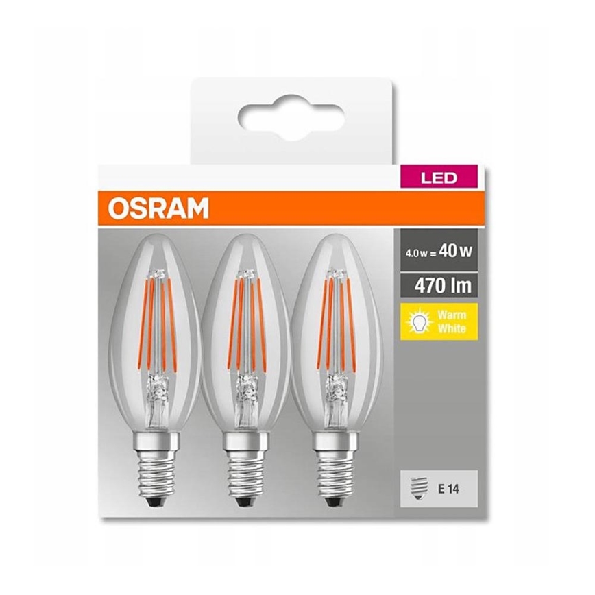 SET 3x LED Lamp VINTAGE B40 E14/4W/230V 2700K - Osram