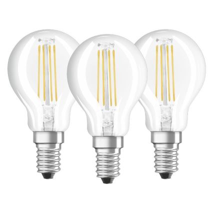 SET 3x LED Lamp VINTAGE P40 E14/4W/230V 2700K - Osram