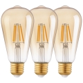 SET 3x LED Lamp VINTAGE ST64 E27/4W/230V 2200K - Eglo 12851