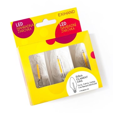 SET 3x LED Reserve lamp CONE E10/20V/0,1A doorzichtig Made in the EU
