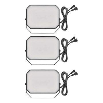 SET 3x LED RGBIC Dimbaar buitenshuis Schijnwerper GoSmart LED/14W/230V 3000-6500K IP65 Wi-Fi Tuya