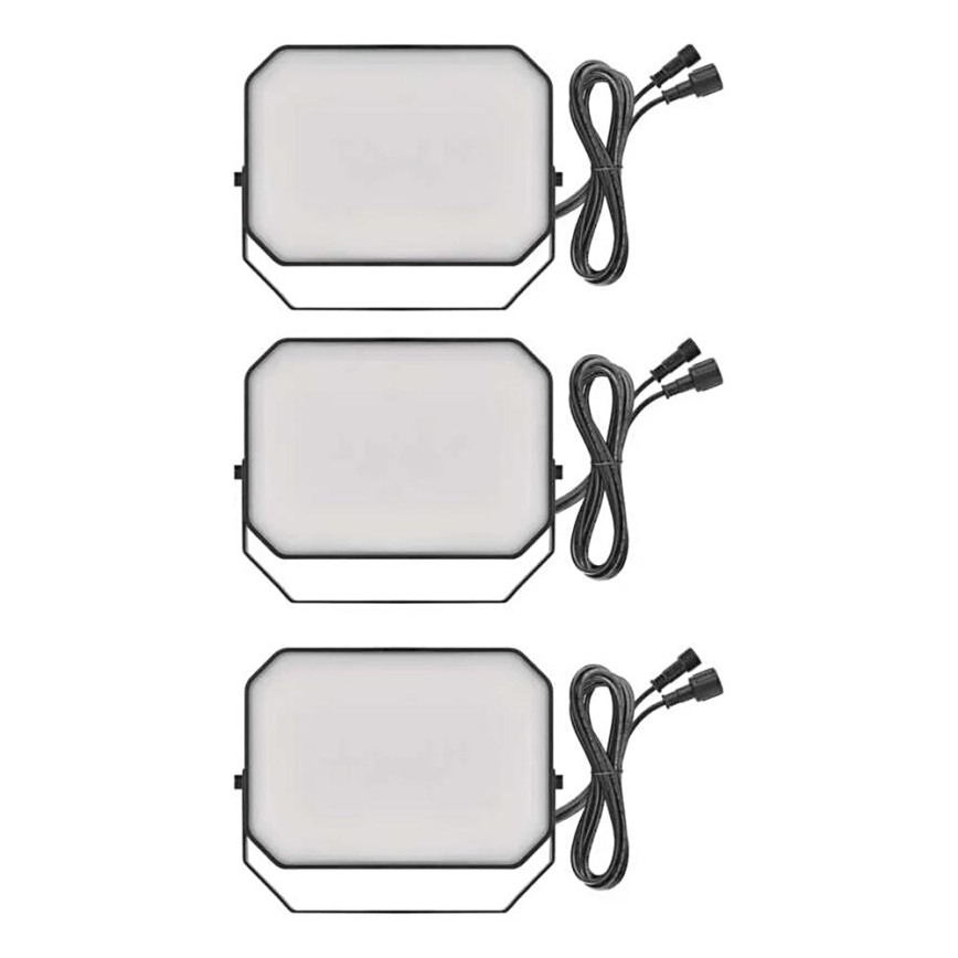 SET 3x LED RGBIC Dimbaar buitenshuis Schijnwerper GoSmart LED/14W/230V 3000-6500K IP65 Wi-Fi Tuya
