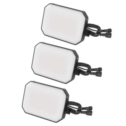 SET 3x LED RGBIC Dimbaar buitenshuis Schijnwerper GoSmart LED/14W/230V 3000-6500K IP65 Wi-Fi Tuya