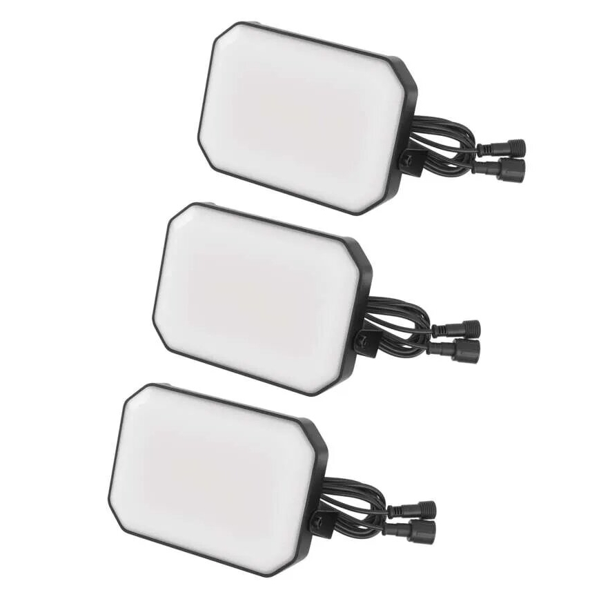 SET 3x LED RGBIC Dimbaar buitenshuis Schijnwerper GoSmart LED/14W/230V 3000-6500K IP65 Wi-Fi Tuya