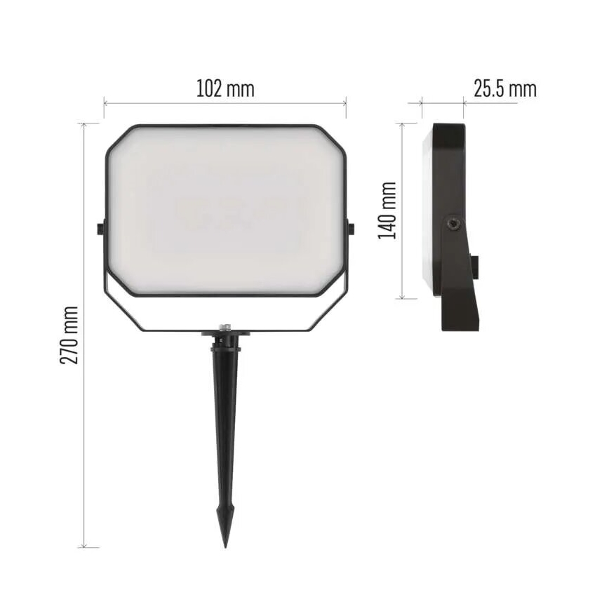 SET 3x LED RGBIC Dimbaar buitenshuis Schijnwerper GoSmart LED/14W/230V 3000-6500K IP65 Wi-Fi Tuya