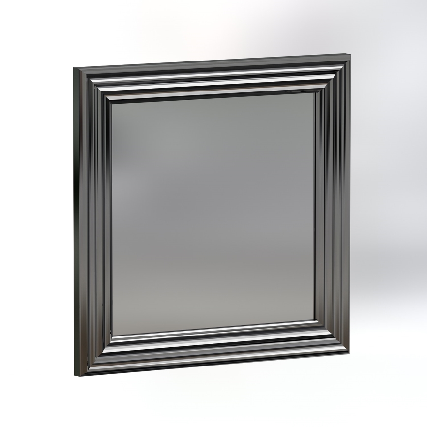 SET 3x muur spiegel OTTO 40x40 cm zilver
