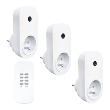 SET 3x Op afstand bedienbare stopcontacten + afstandsbediening