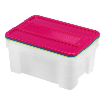 SET 3x Opbergdoos TEX BOX 10 l