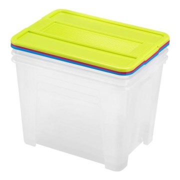 SET 3x Opbergdoos TEX BOX 21 l