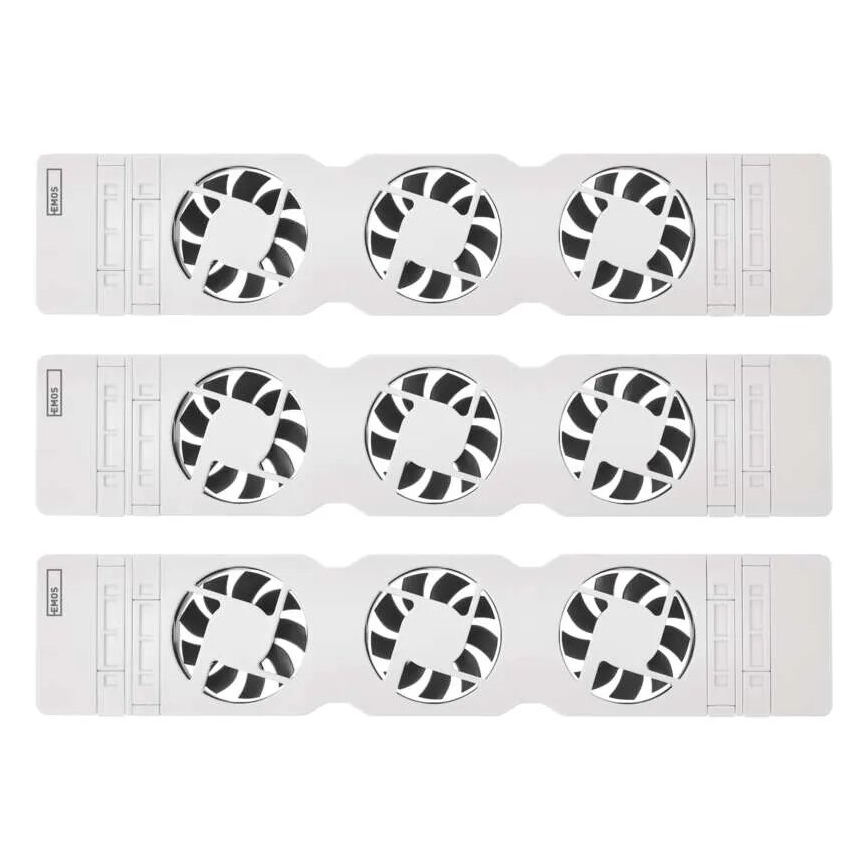SET 3x Radiatorventilator 5/230V wit