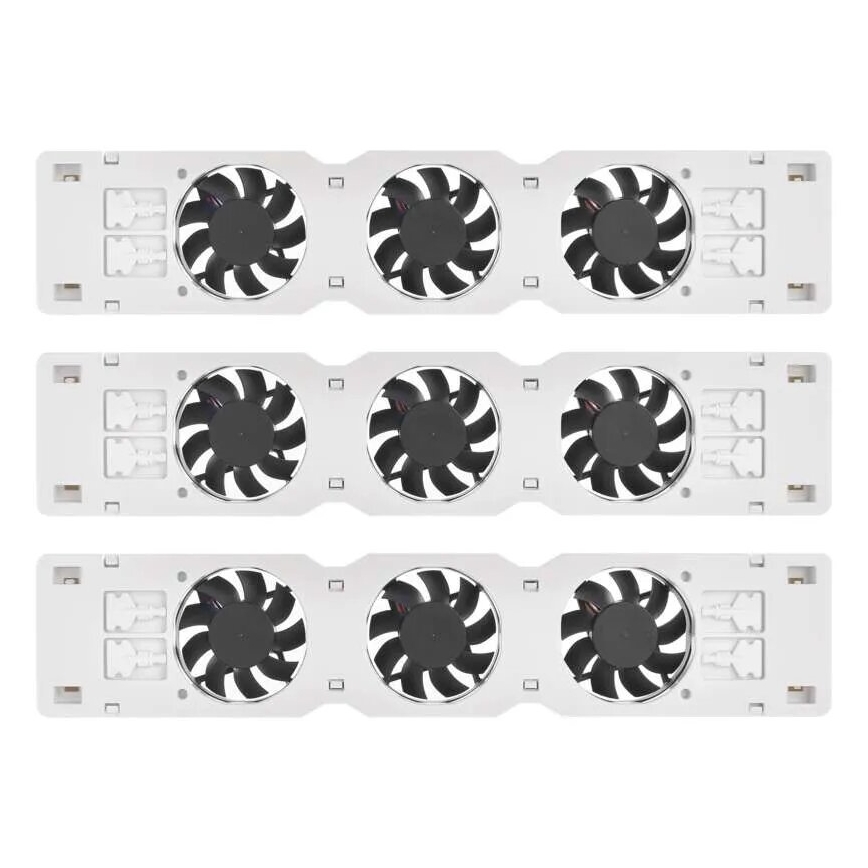 SET 3x Radiatorventilator 5/230V wit