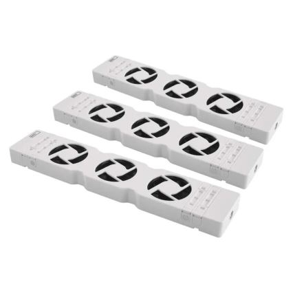 SET 3x Radiatorventilator 5/230V wit