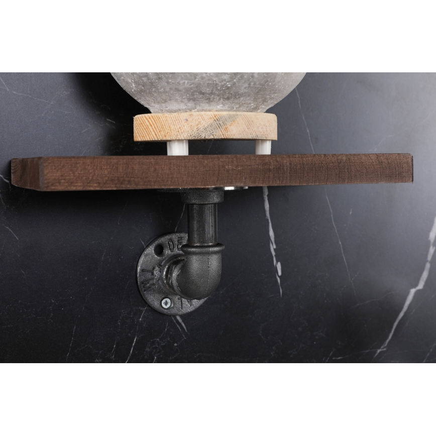 SET 3x Wandplank BORURAF vuren/zwart
