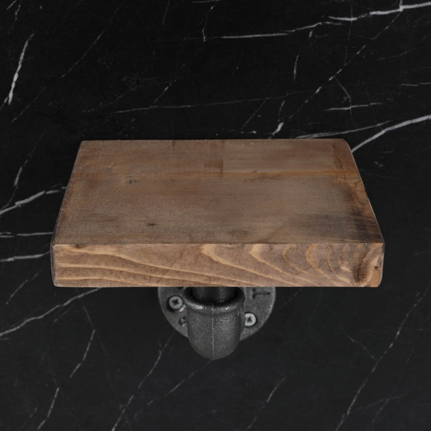 SET 3x Wandplank BORURAF vuren/zwart