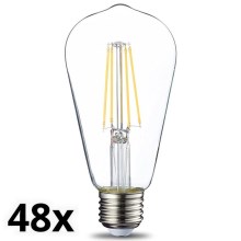 SET 48x LED Lamp VINTAGE E27/4,3W/230V 2700K