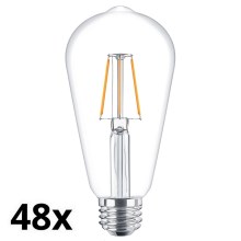 SET 48x LED Lamp VINTAGE ST64 E27/4.3W/230V 2700K