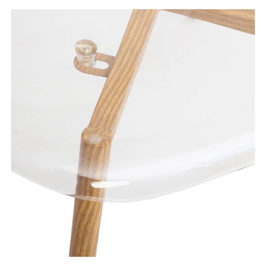 SET 4x Eetkamerstoel TAHO bruin/doorzichtig