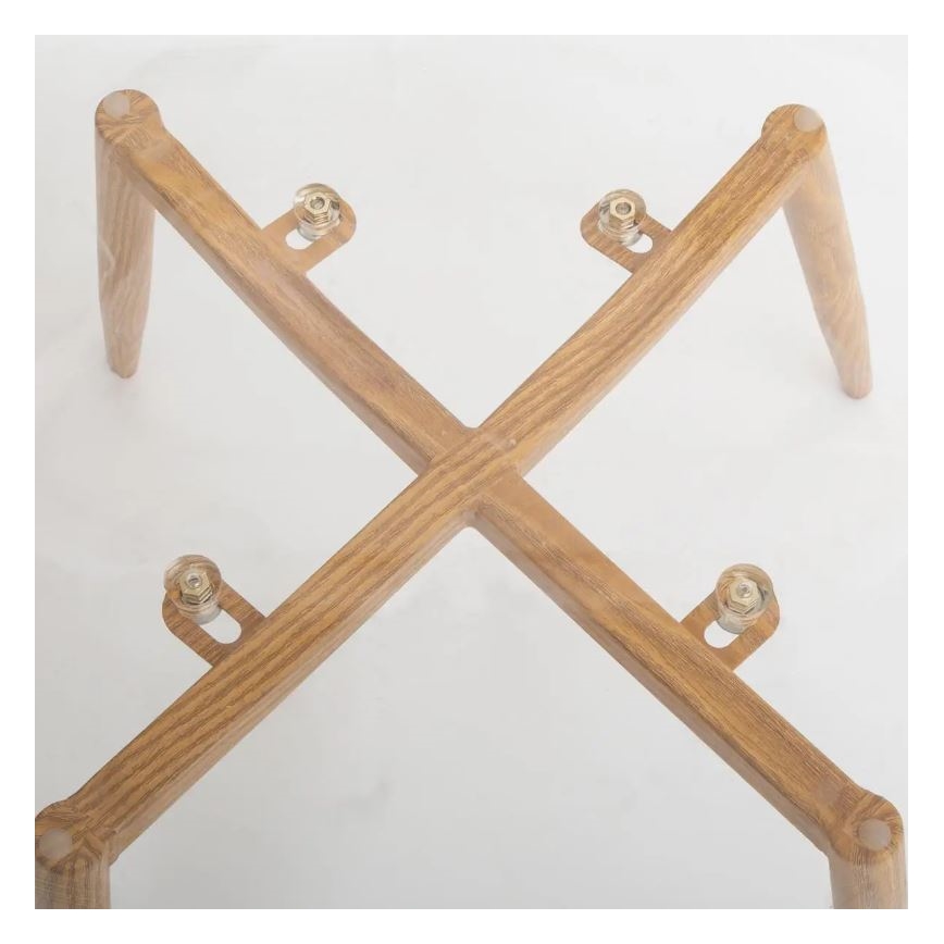 SET 4x Eetkamerstoel TAHO bruin/doorzichtig