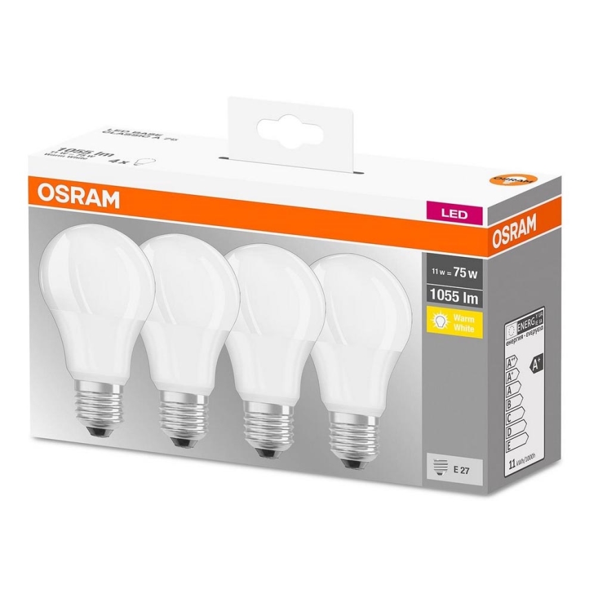 provincie persoon Maak avondeten SET 4x LED Lamp BASE A75 E27/11W/230V 2700K - Osram | Lampenmanie