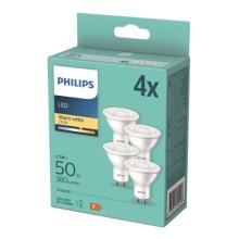 SET 4x LED lamp Philips GU10/4,7W/230V 2700K