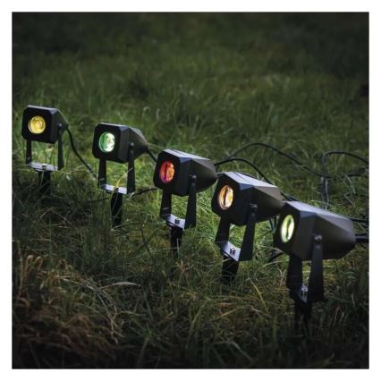 SET 4x LED RGBIC Dimbaar buitenshuis lamp LED/7W/230V 3000-6500K IP65 Wi-Fi Tuya