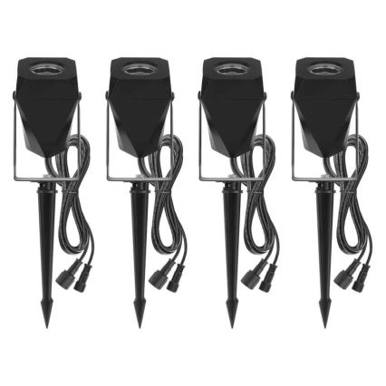 SET 4x LED RGBIC Dimbaar buitenshuis lamp LED/7W/230V 3000-6500K IP65 Wi-Fi Tuya