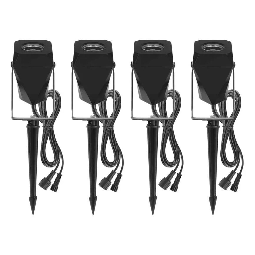 SET 4x LED RGBIC Dimbaar buitenshuis lamp LED/7W/230V 3000-6500K IP65 Wi-Fi Tuya